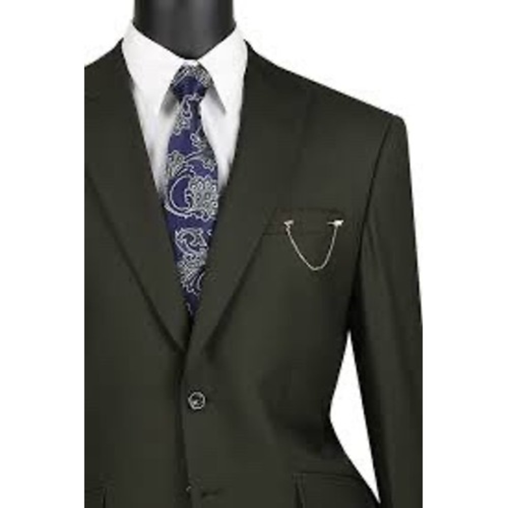 Vinci‎ Modern Fit Suit Jacket 40R/34W Black (C11)